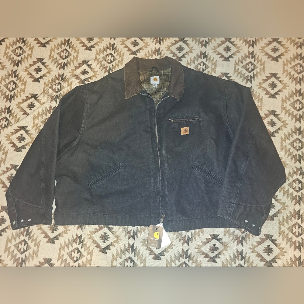 Carhartt Black Denim Jacket Vintage 5xl